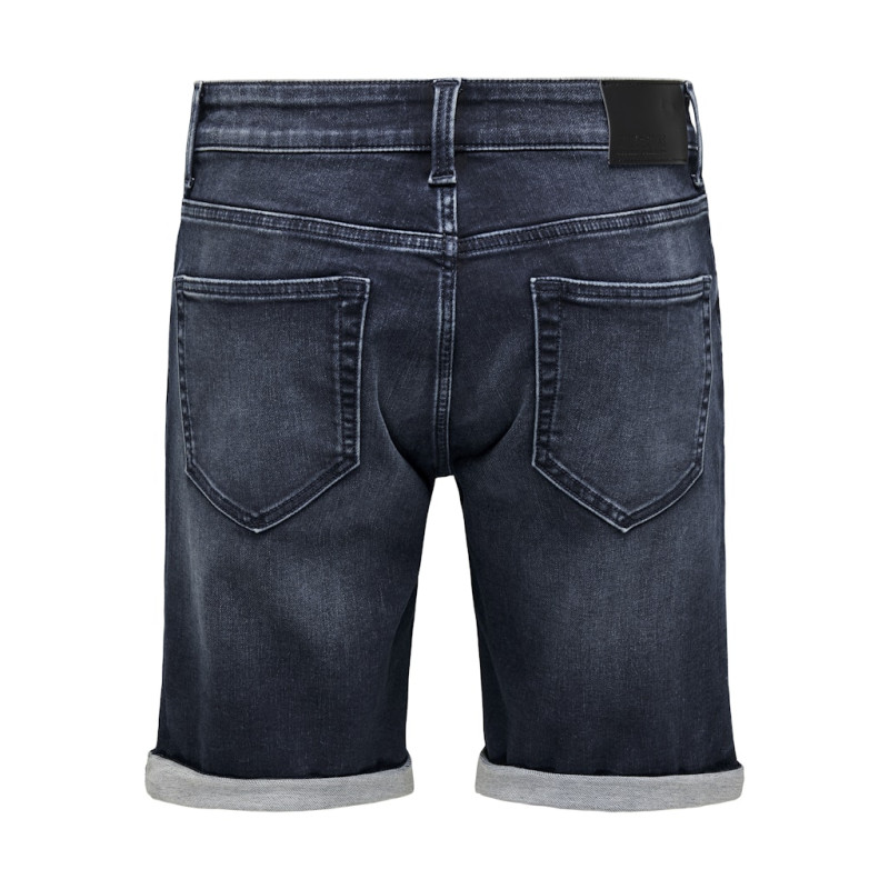 ONLY & SONS Ply Jog Denim Shorts - Dark Blue Denim