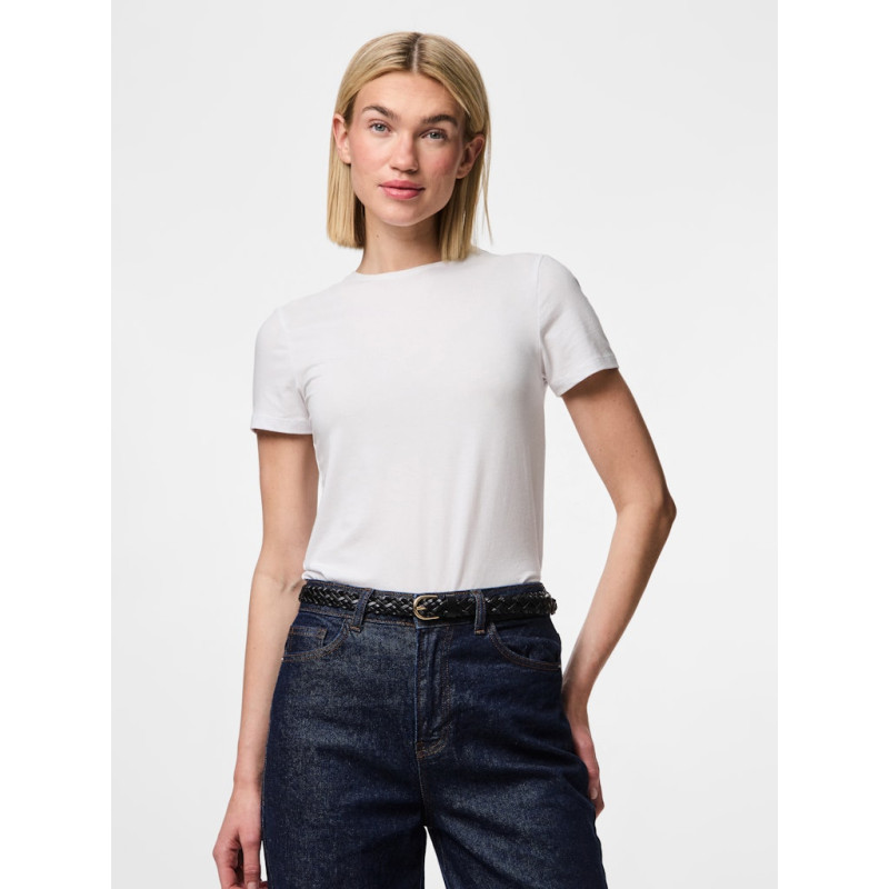 PIECES Avery Tyndt Flettet Bælte - Sort