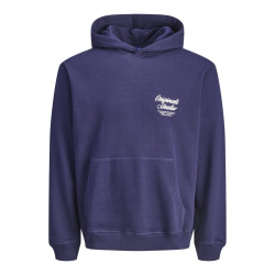 JACK & JONES JUNIOR Norrebro Typo Hoodie - Ocean Cavern
