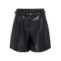 ONLY Heidi Imiterede Læder Shorts - Sort