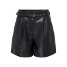 ONLY Heidi imiteret læder shorts - Black
