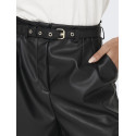 ONLY Heidi Imiterede Læder Shorts - Sort