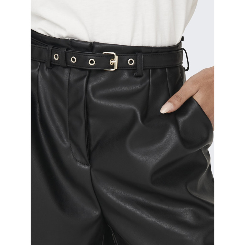 ONLY Heidi Imiterede Læder Shorts - Sort