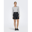 ONLY Heidi Imiterede Læder Shorts - Sort