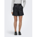 ONLY Heidi Imiterede Læder Shorts - Sort
