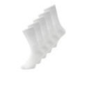 JACK & JONES Basic 5-Pak Tennis Sokker - Hvid