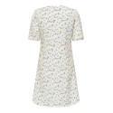 JDY Carrie Kjole - Cloud Dancer / Blue Mini Flower