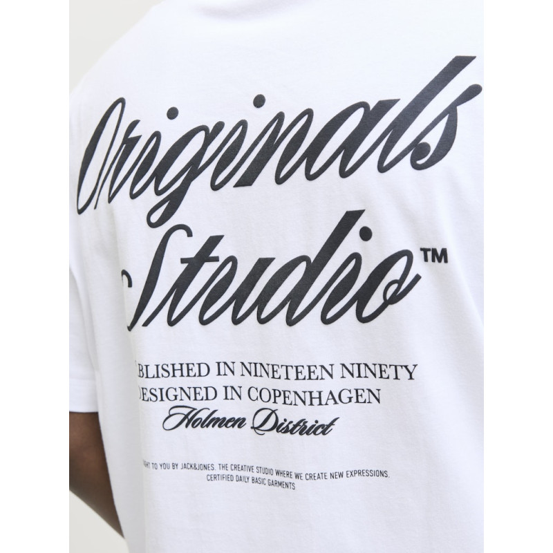 JACK & JONES Norrebro Typo T-shirt - Bright White