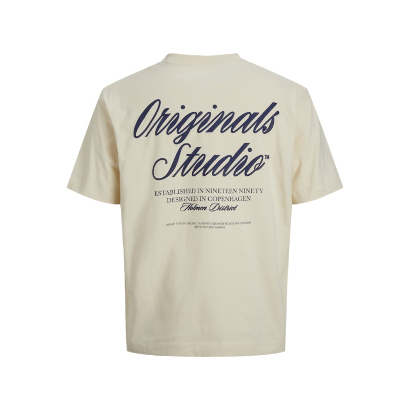 JACK & JONES Norrebro Typo T-shirt - Antique White