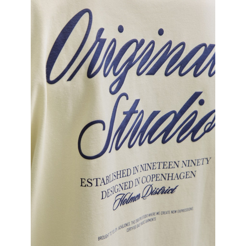 JACK & JONES Norrebro Typo T-shirt - Antique White