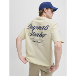 JACK & JONES Norrebro Typo T-shirt - Antique White