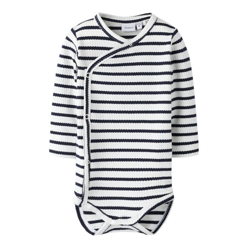 NAME IT BABY Kans L/S Wrap Bodystocking - Cloud Dancer