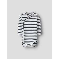 NAME IT BABY Kans L/S Wrap Bodystocking - Cloud Dancer