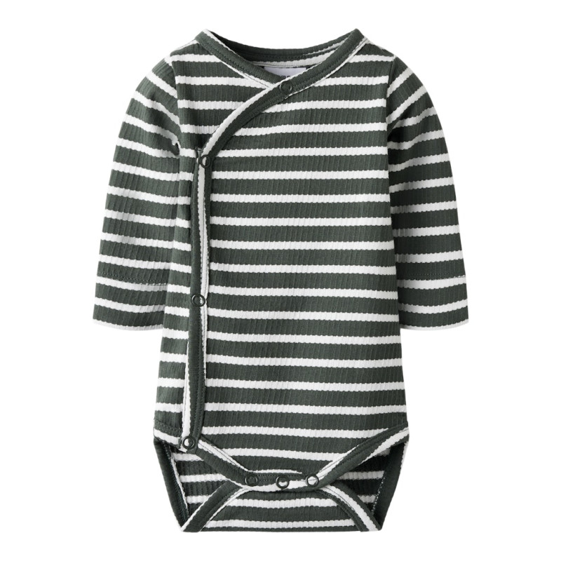 NAME IT BABY Kans L/S Wrap Bodystocking - Deep Forest