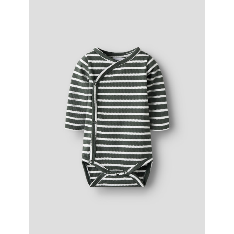 NAME IT BABY Kans L/S Wrap Bodystocking - Deep Forest