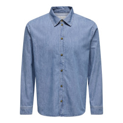 ONLY & SONS Sean Denim Skjorte - Medium Blue Denim