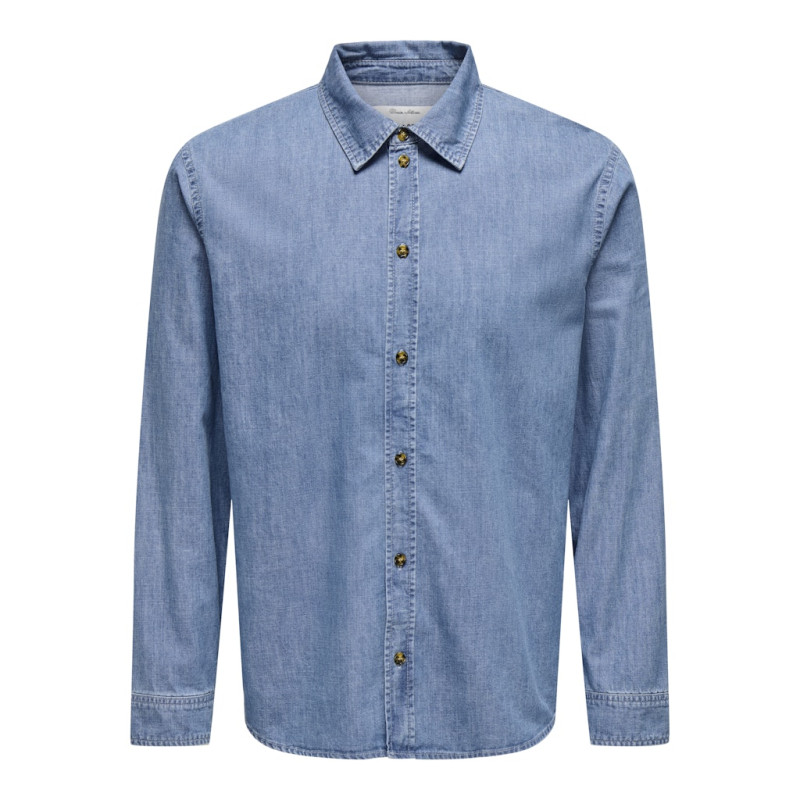 ONLY & SONS Sean Denim Skjorte - Medium Blue Denim
