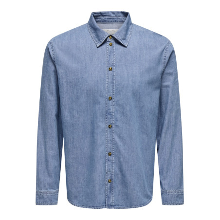 ONLY & SONS Sean Denim Skjorte - Medium Blue Denim