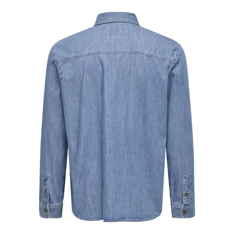 ONLY & SONS Sean Denim Skjorte - Medium Blue Denim