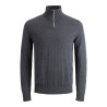 JACK & JONES JUNIOR Emil Striktrøje - Dark Grey Melange