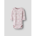 NAME IT BABY Kilas L/S Bodystocking - Bleached Mauve / Cloud Dancer