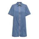 ONLY Rosenheim S/S Denim Kjole - Light Medium Blue Denim