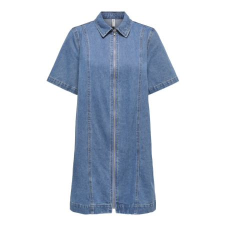 ONLY Rosenheim S/S Denim Kjole - Light Medium Blue Denim