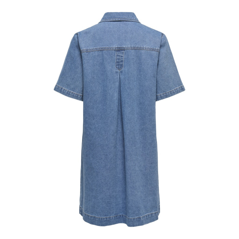ONLY Rosenheim S/S Denim Kjole - Light Medium Blue Denim