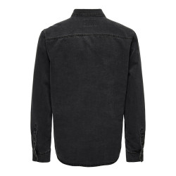ONLY & SONS Bane Denim Skjorte - Dark Grey Denim