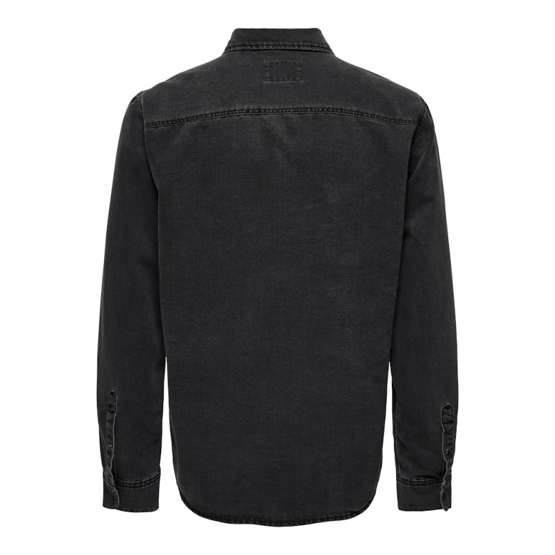 ONLY & SONS Bane Denim Skjorte - Dark Grey Denim