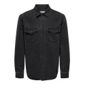 ONLY & SONS Bane Denim Skjorte - Dark Grey Denim