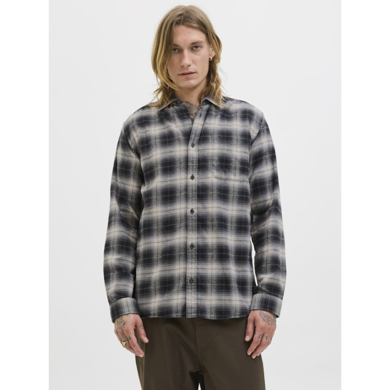 JACK & JONES James Flannel L/S Skjorte - Stormy Weather