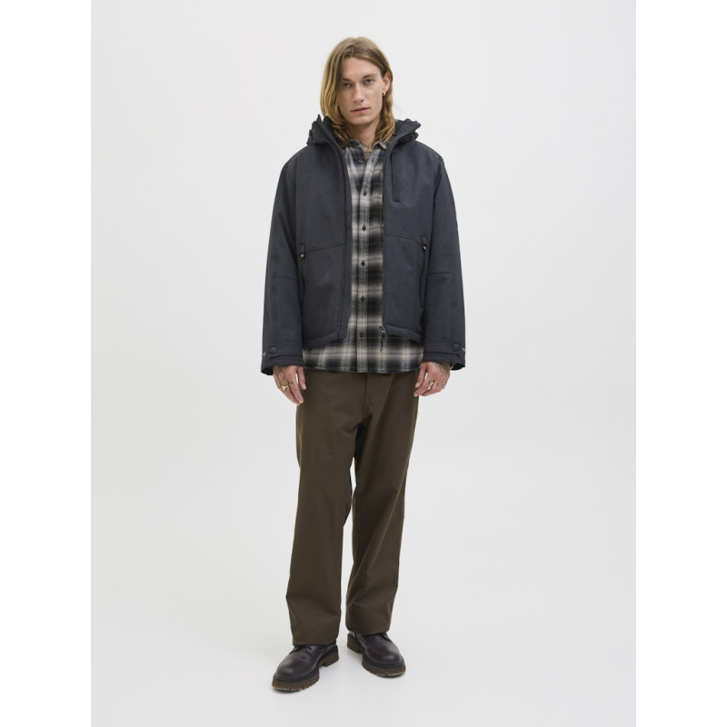 JACK & JONES James Flannel L/S Skjorte - Stormy Weather
