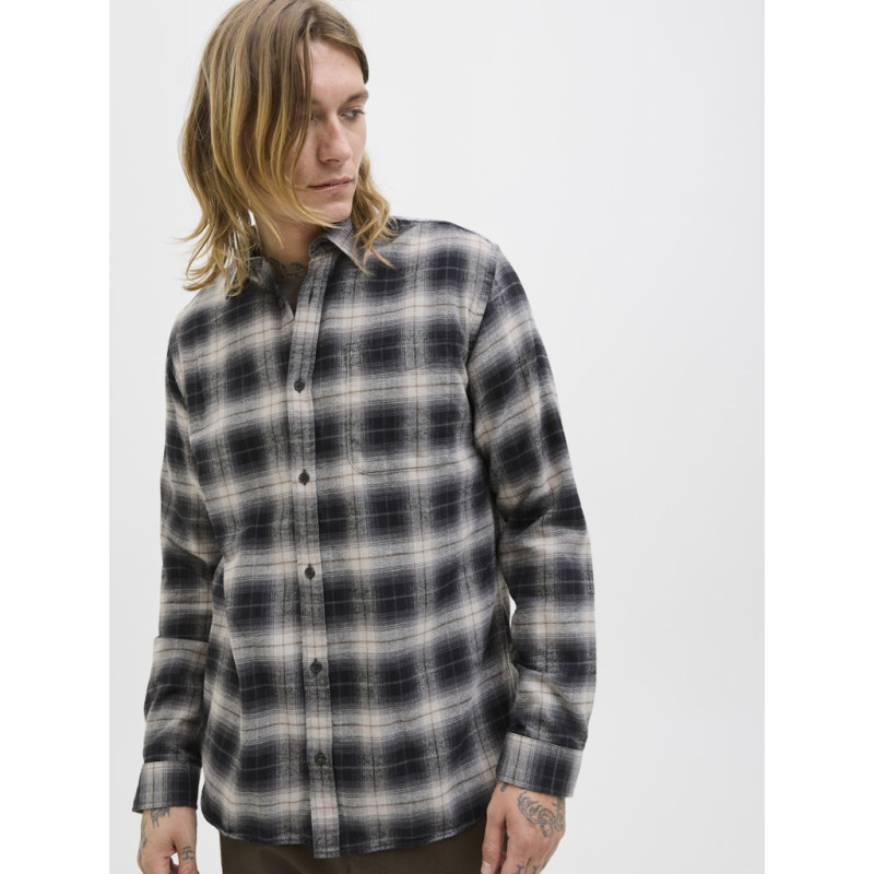 JACK & JONES James Flannel L/S Skjorte - Stormy Weather
