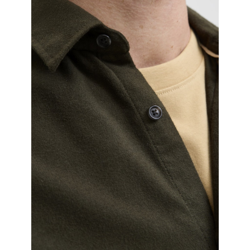 JACK & JONES James Flannel L/S Skjorte - Rosin / Solid