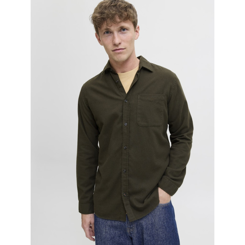 JACK & JONES James Flannel L/S Skjorte - Rosin / Solid