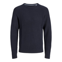 JACK & JONES Pannel Strik Sweater - Sky Captain