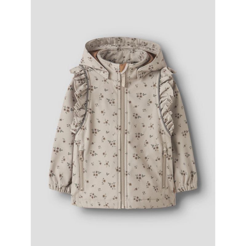 NAME IT MINI Alfa08 Sofshell Jakke - Pure Cashmere / Bouquet