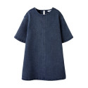 NAME IT KIDS Sof Denim Kjole 4041 - Dark Blue Denim
