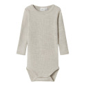 NAME IT BABY Wax L/S Uld Bodystocking - Nacreous Cloud