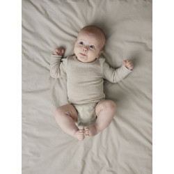 NAME IT BABY Wax L/S Uld Bodystocking - Nacreous Cloud