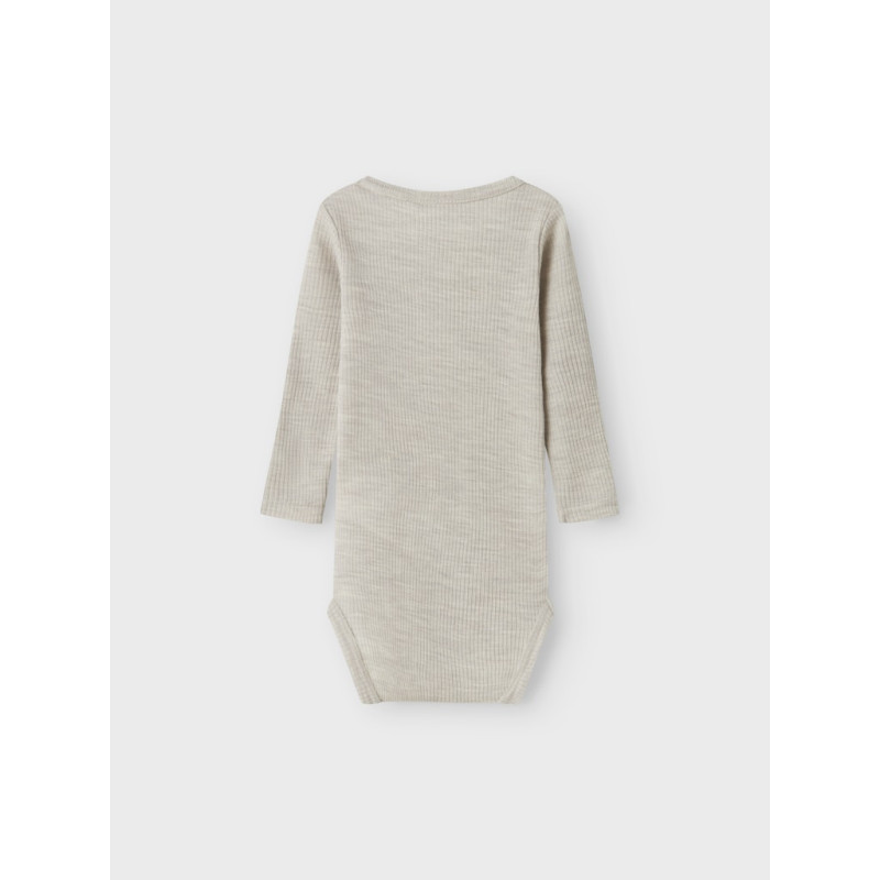 NAME IT BABY Wax L/S Uld Bodystocking - Nacreous Cloud