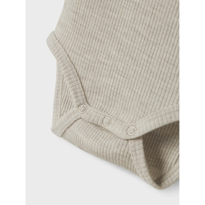 NAME IT BABY Wax L/S Uld Bodystocking - Nacreous Cloud