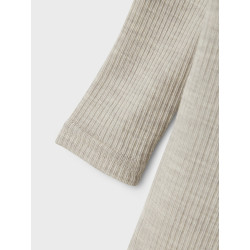 NAME IT BABY Wax L/S Uld Bodystocking - Nacreous Cloud