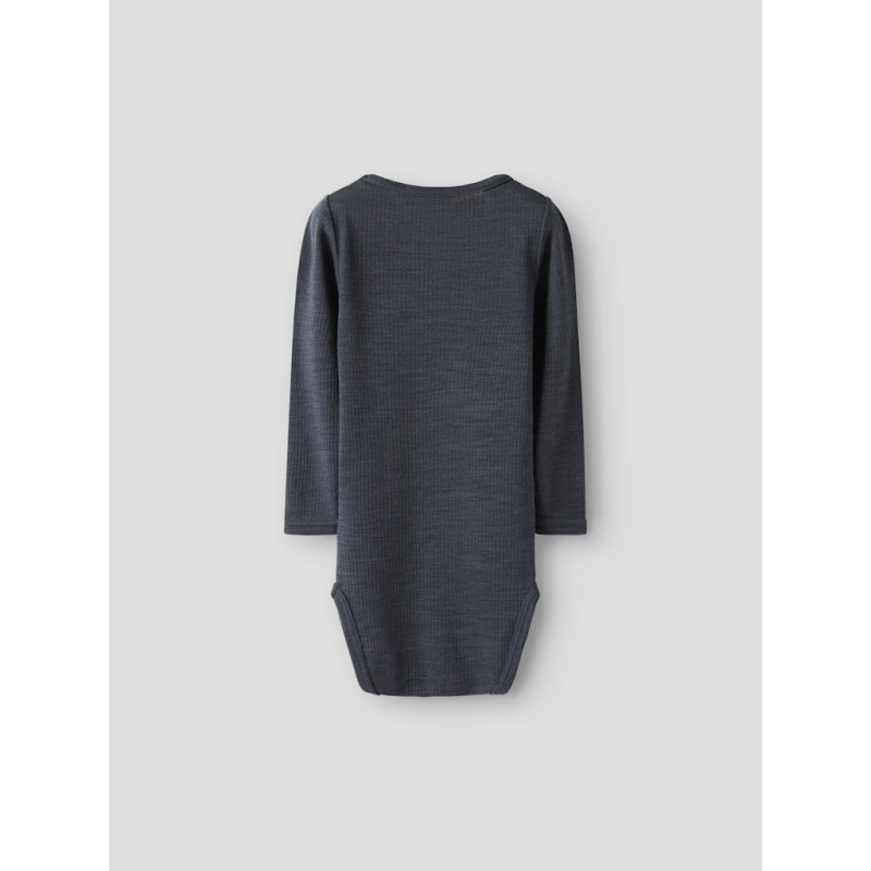 NAME IT BABY Wax L/S Uld Bodystocking - Ombre Blue