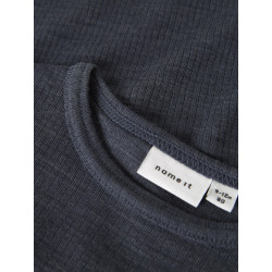 NAME IT BABY Wax L/S Uld Bodystocking - Ombre Blue