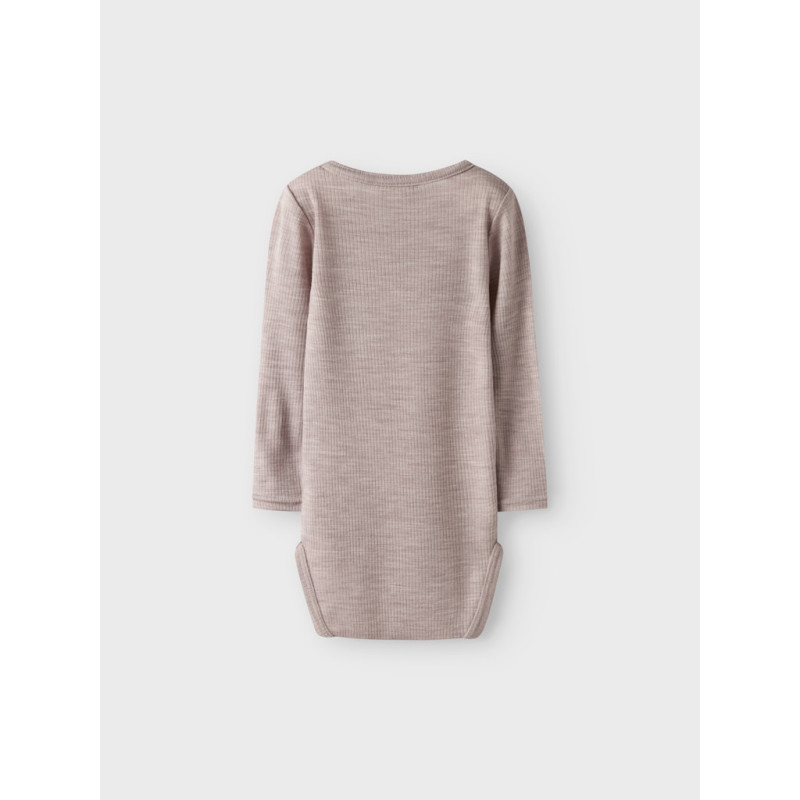 NAME IT BABY Wax L/S Uld Bodystocking - Shadow Gray