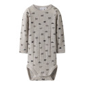 NAME IT BABY Wang Uld L/S Bodystocking - Nacreous Cloud