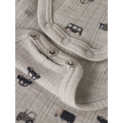 NAME IT BABY Wang Uld L/S Bodystocking - Nacreous Cloud