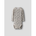 NAME IT BABY Wang Uld L/S Bodystocking - Nacreous Cloud
